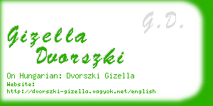 gizella dvorszki business card